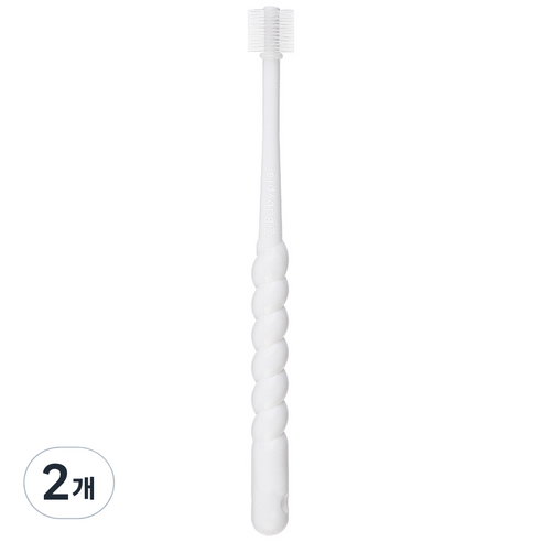 예꼬맘 360도 베이비용 칫솔 1단계, 화이트, 1개입, 2개