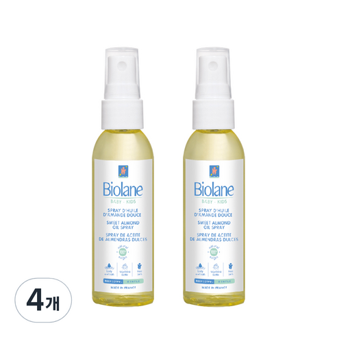 비올란 베이비 스위트 아몬드 오일 스프레이, 4개, 75ml