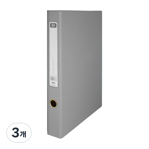 위즈오피스 이코 클리어북 50매, 그레이, 3개