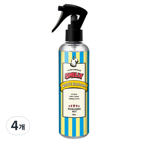 스멜리 룸앤패브릭 화이트블라썸 250ml, 4개