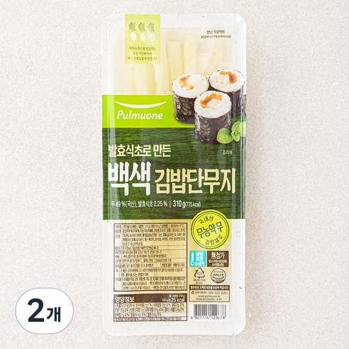 풀무원 백색 김밥 단무지, 310g, 2개