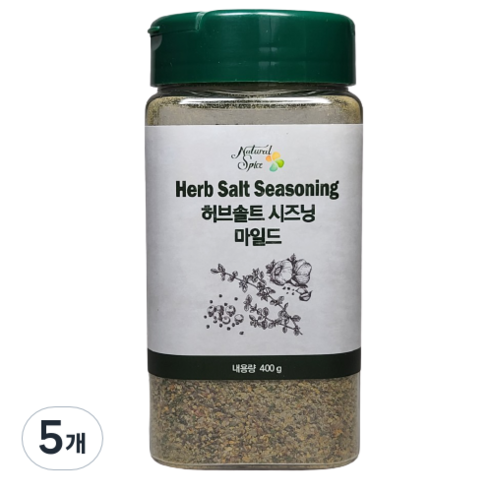 내츄럴스파이스 허브솔트시즈닝 마일드, 400g, 5개