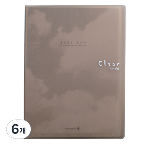 모닝글로리 마이비즈 클리어화일 A4 10p, 스모키(79575), 6개