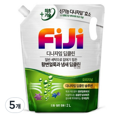 피지 디나자임 딥클린 오리지널 액상세제 리필, 2L, 5개
