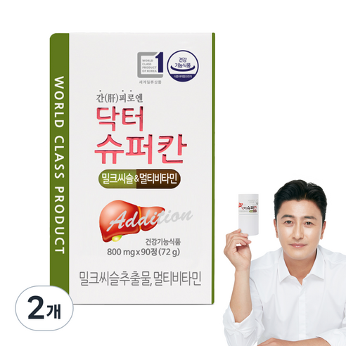 에이치엘사이언스 닥터슈퍼칸 밀크씨슬 앤 멀티비타민 에디션 72g, 90정, 2개