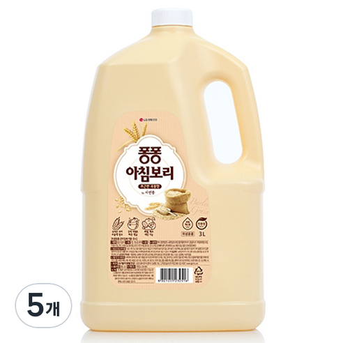 LG생활건강 아침보리 주방세제, 3000ml, 5개