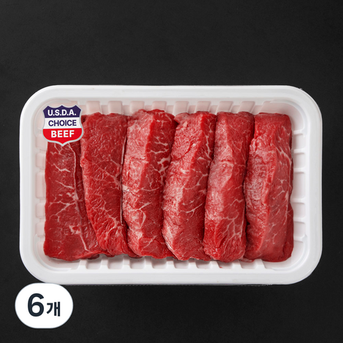 메가 미국산 부채살 스테이크용 1kg, 6개