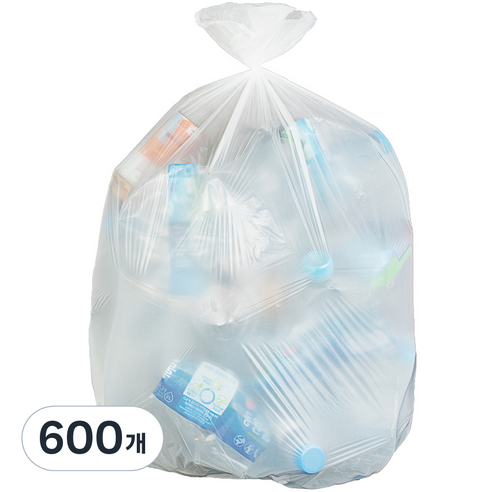 베로나 배접 쓰레기봉투 유백, 60L, 600개