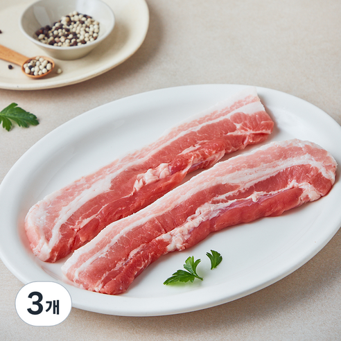 미국산 삼겹살 구이용 (냉장), 3개, 300g