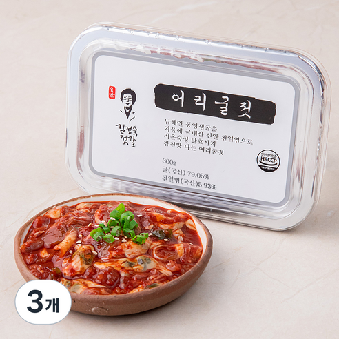 김정숙젓갈 어리굴젓, 300g, 3개