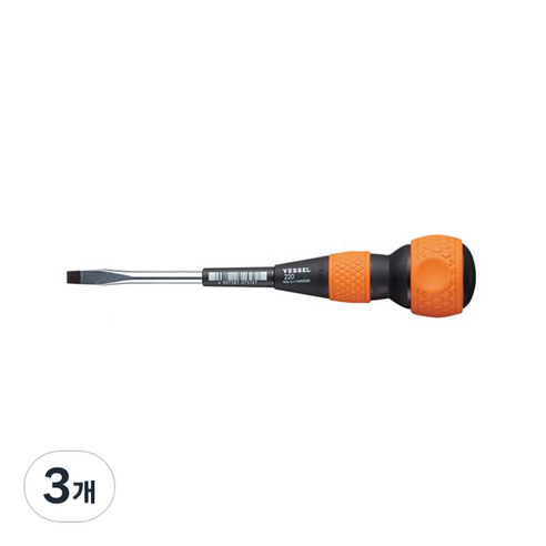 베셀 전공 일자 드라이버 220 200mm, 3개