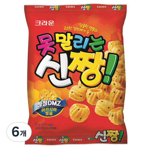못말리는신짱 스낵, 73g, 6개