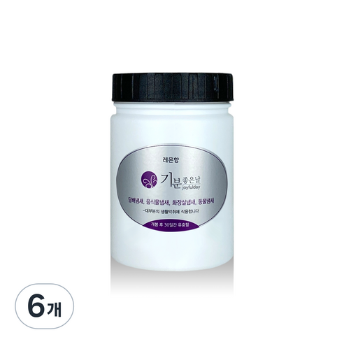 기분좋은날 냄새제거 카트리지 리필 레몬 소, 180g, 6개, 과일/트로피칼향