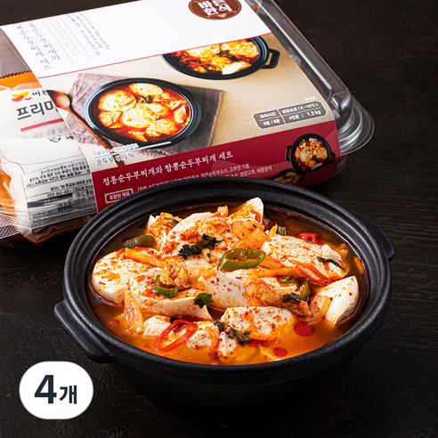 바른식 순두부찌개 4인분, 1.3kg, 4개