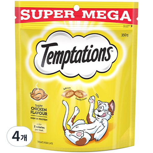 템테이션 맛있는 고양이캔 닭고기맛 350g, 4개