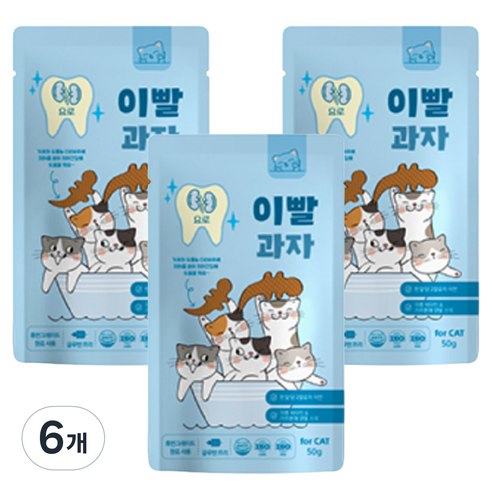 킴스패밀리 고양이 이빨과자, 요로케어, 50g, 6개