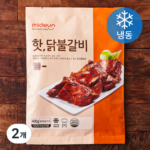 미드운 핫 닭불갈비 (냉동), 400g, 2개