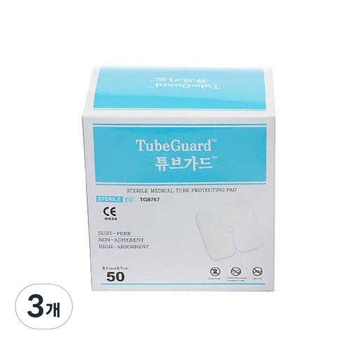 에버레이드 멸균 튜브가드 8.7 x 6.7cm 50p, 3개