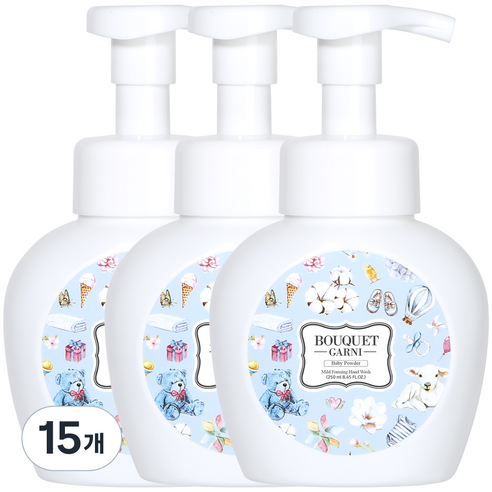부케가르니 마일드 포밍 핸드워시 베이비파우더향, 250ml, 15개