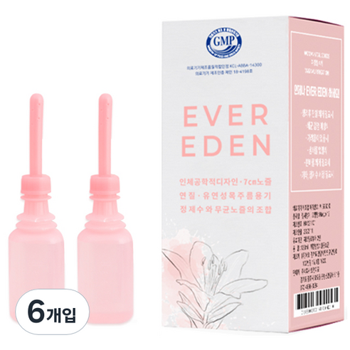 에버에덴 일회용 여성 질세정기, 120ml, 6개입