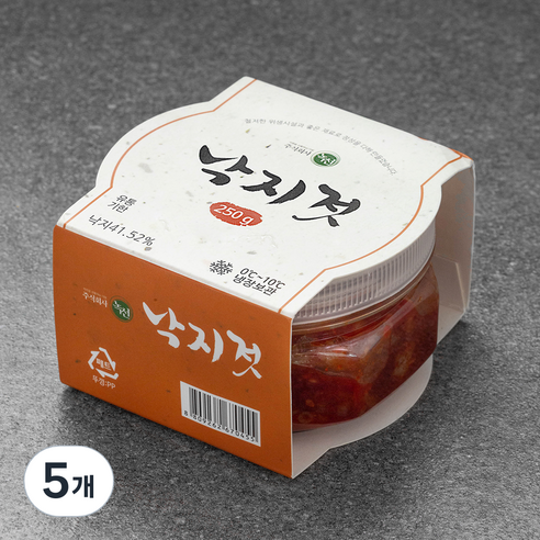 녹선 낙지젓, 250g, 5개