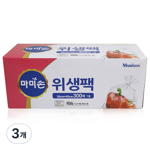 마미손 위생팩 7호 대형, 대(L), 300개입, 3개