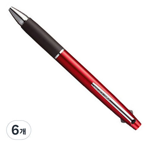 미쯔비시 제트스트림 3색 다색펜 SXE3-800 0.7mm, 보르도, 6개
