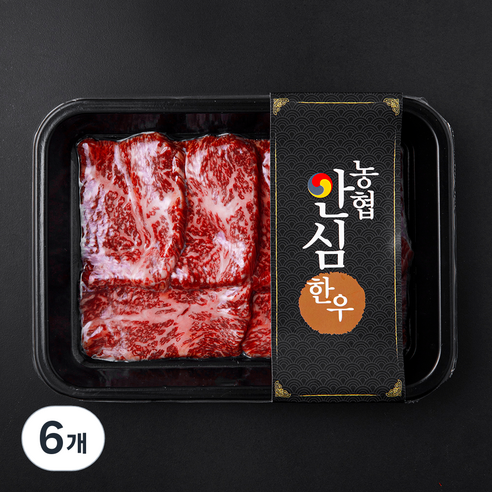 농협안심한우 삼각살 1등급 구이용 (냉장), 6개, 200g