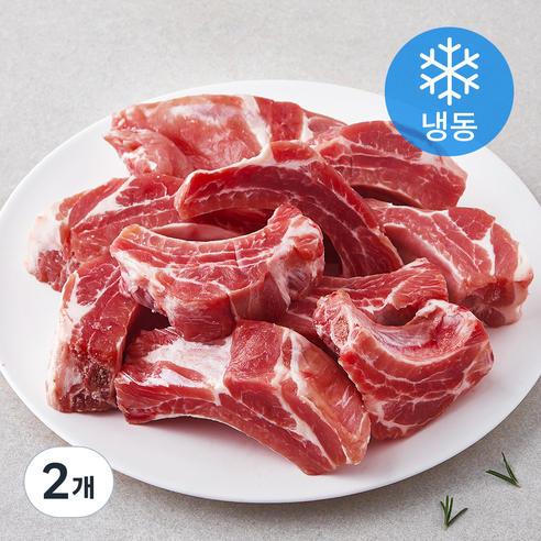 MAUM 스페인산 돼지 등갈비 로인립 갈비찜용 (냉동), 1kg, 2개