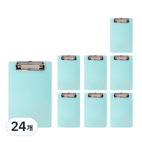 블루마토 클립보드 A5 CBH001, 민트, 24개