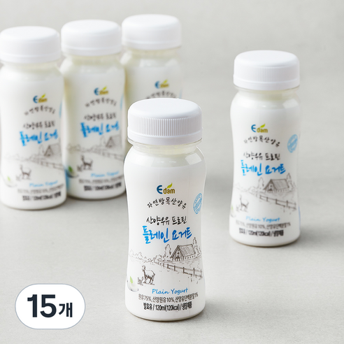 이담 산양우유 프로틴 플레인 요거트, 120ml, 1개입, 15개