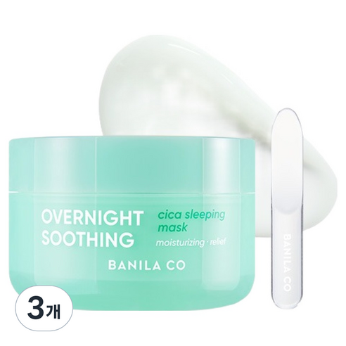 바닐라코 오버나이트 수딩 시카 슬리핑 마스크, 3개, 100ml
