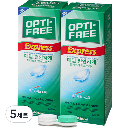 옵티프리 익스프레스 렌즈세정액 + 렌즈케이스, 470ml, 10개