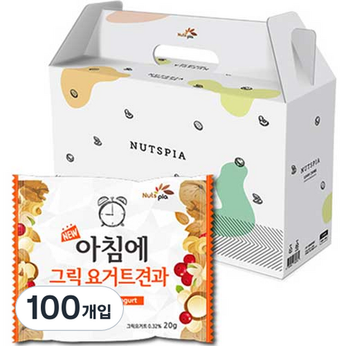 넛츠피아 뉴 아침에 그릭요거트 하루견과, 20g, 100개입