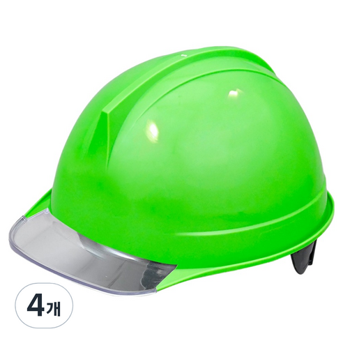 동명 건설현장 공사장 머리보호 투구형 투명창 안전모 그린 DMS-D-3002(AM-831), 4개