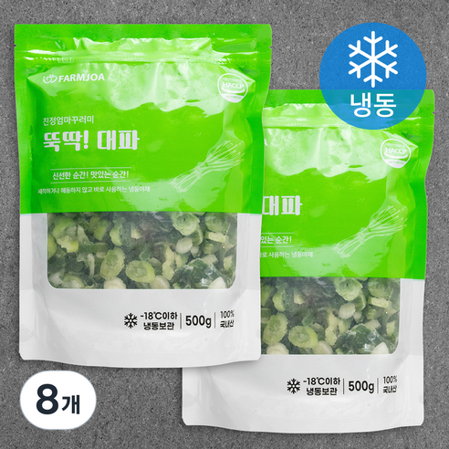친정엄마꾸러미 뚝딱! 대파 (냉동), 500g, 8개