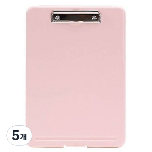브라이트랩 A4 클립보드 파일케이스 세로형, 5개, 핑크