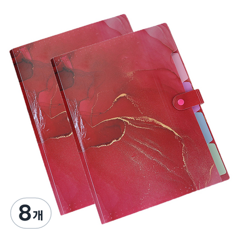 알로데 오로라 5페이지 A4 파일 32.5 x 24 cm, TYPE06레드, 8개