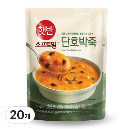비비고 단호박죽, 420g, 20개