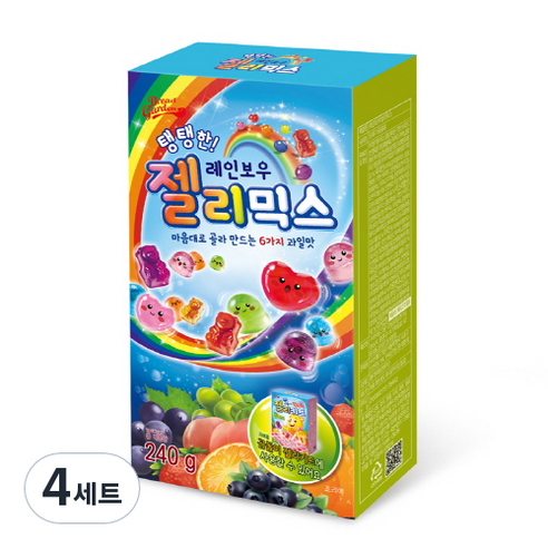 브레드가든 레인보우 젤리믹스세트, 240g, 4개