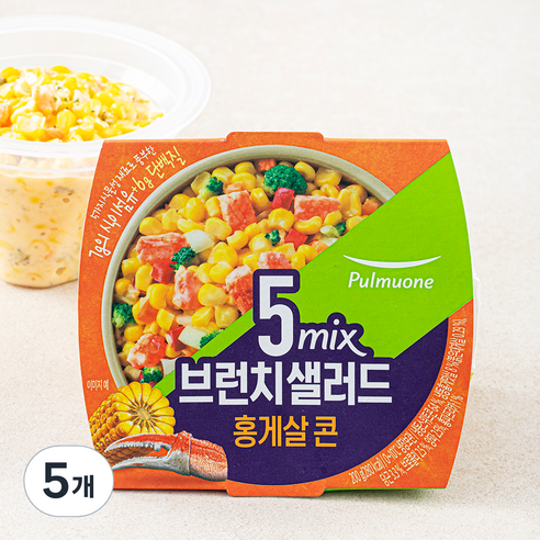 풀무원 5mix 브런치 샐러드 홍게살 콘, 200g, 5개