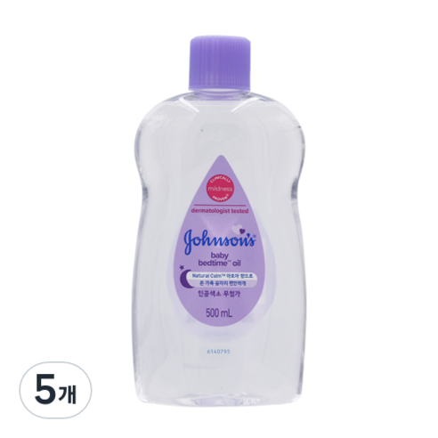 존슨즈베이비 베드타임 오일, 500ml, 5개