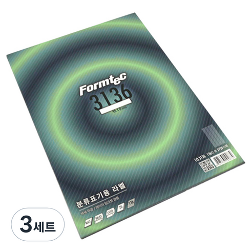 폼텍 전산 분류표기용 라벨지 46 x 8 mm LQ-3136, 136칸, 60개