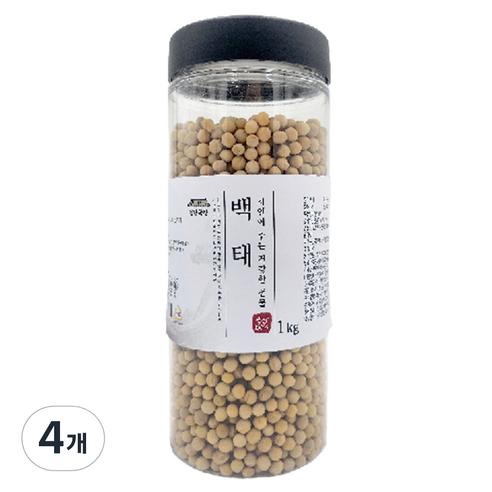건강곡간 국내산 백태, 4개, 1kg