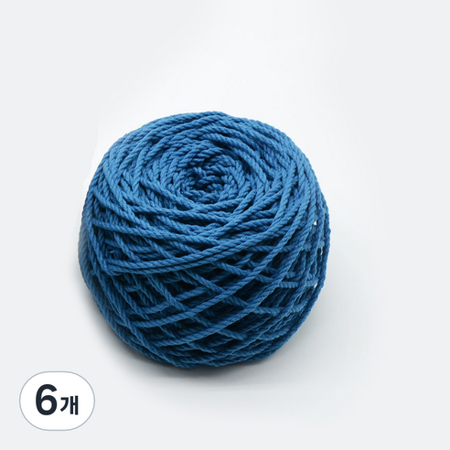 마크라메 색상 면사 3mm 100g, 틸블루, 6개