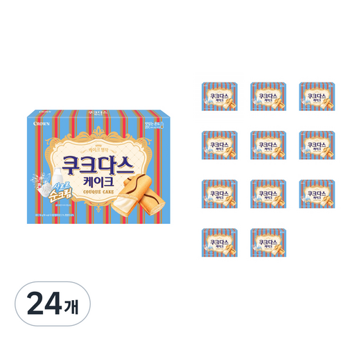 쿠크다스 케이크, 154g, 24개