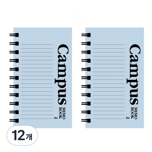 아이비스 두꺼운 좌철수첩 캠퍼스 12682, 블루, 12개