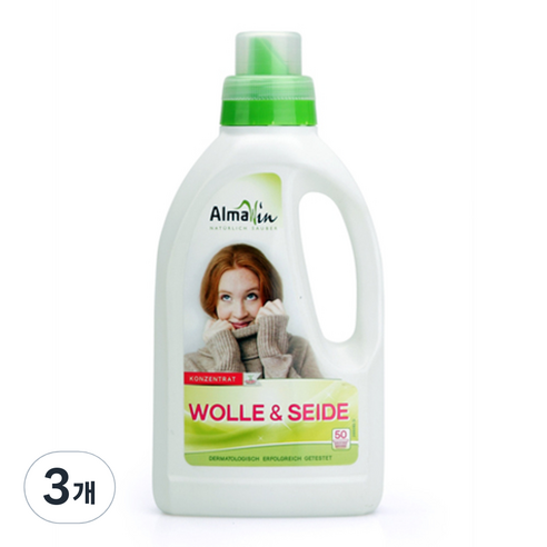 알마윈 울 & 실크 전용 세탁 세제 본품, 750ml, 3개
