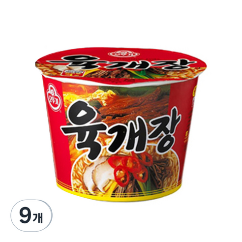 오뚜기 육개장 컵라면 110g, 9개