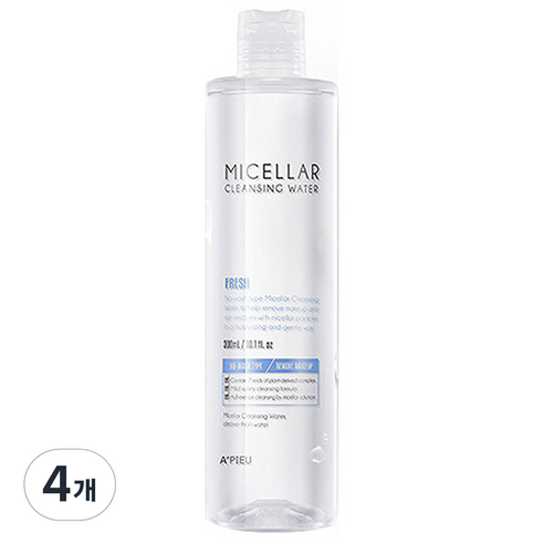 어퓨 미셀라 클렌징 워터 프레쉬, 300ml, 4개